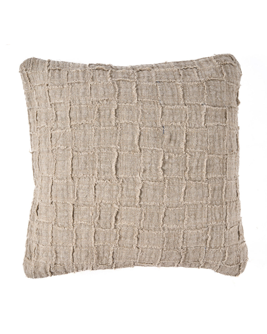 The Linen Damier - Fodera per cuscino in lino naturale