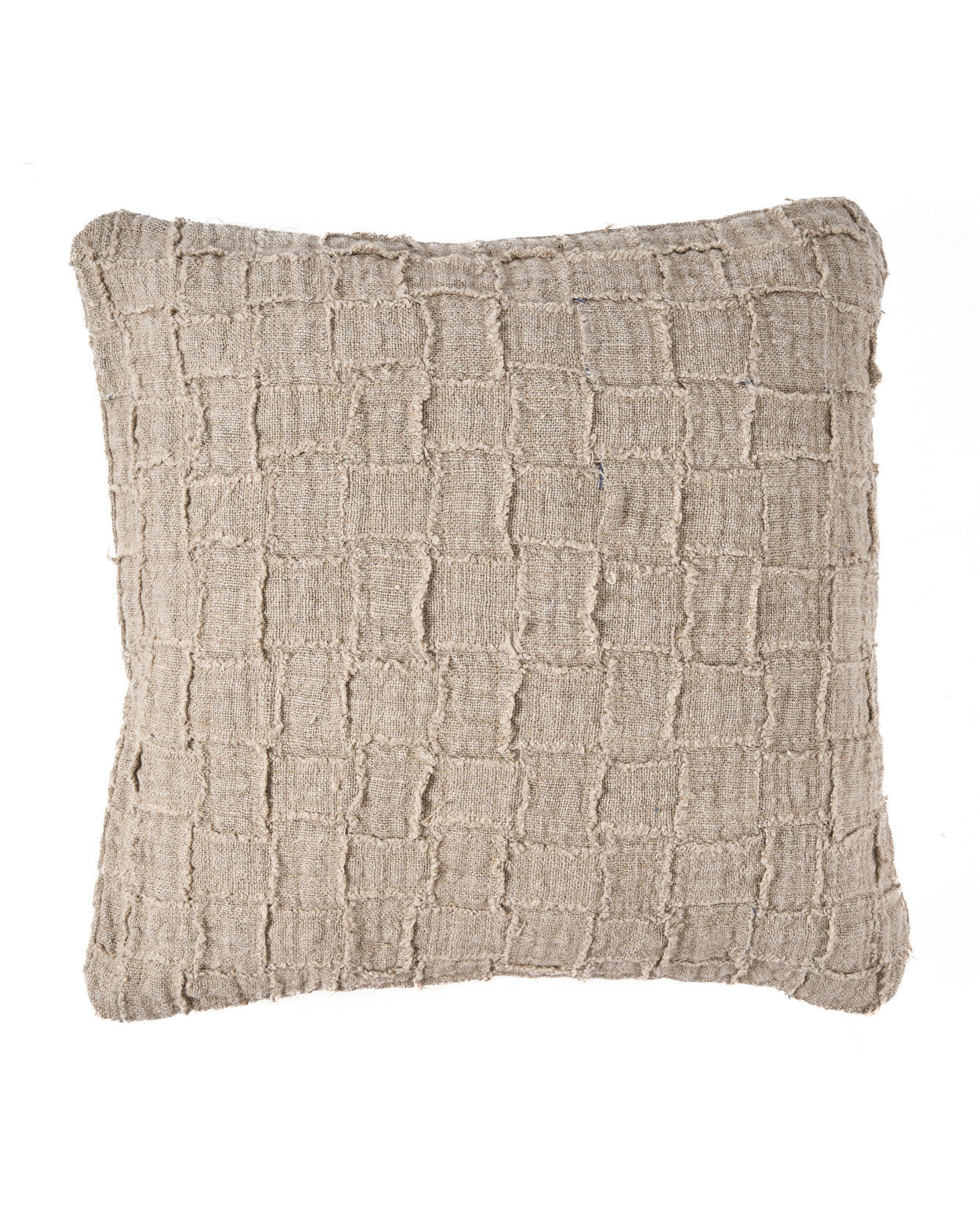 The Linen Damier - Fodera per cuscino in lino naturale