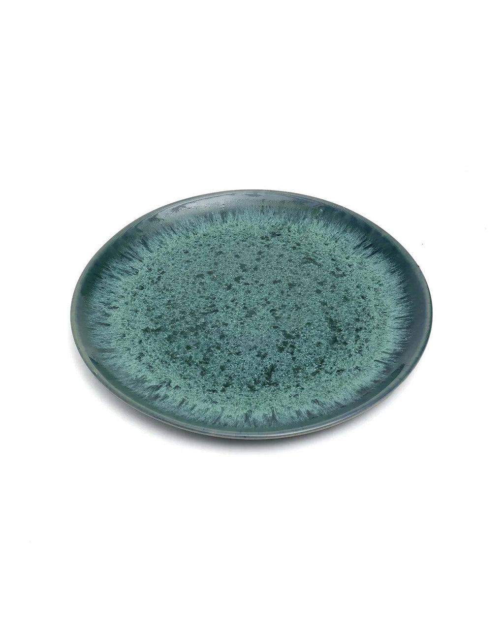 The Aqua - Piatto da dolce in ceramica portoghese aquamarina