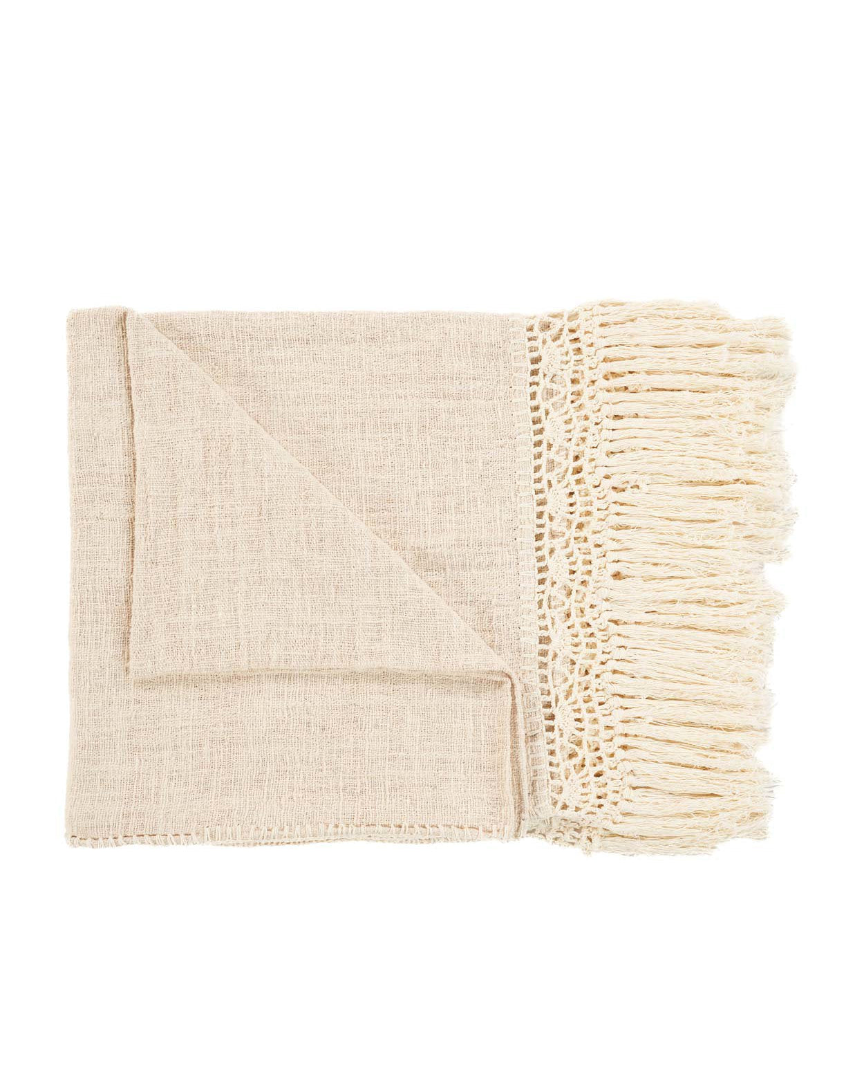 The Gypsy - Plaid in cotone bianco