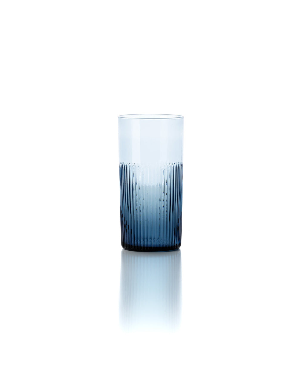 Azure - Bicchiere alto in vetro riciclato azzurro