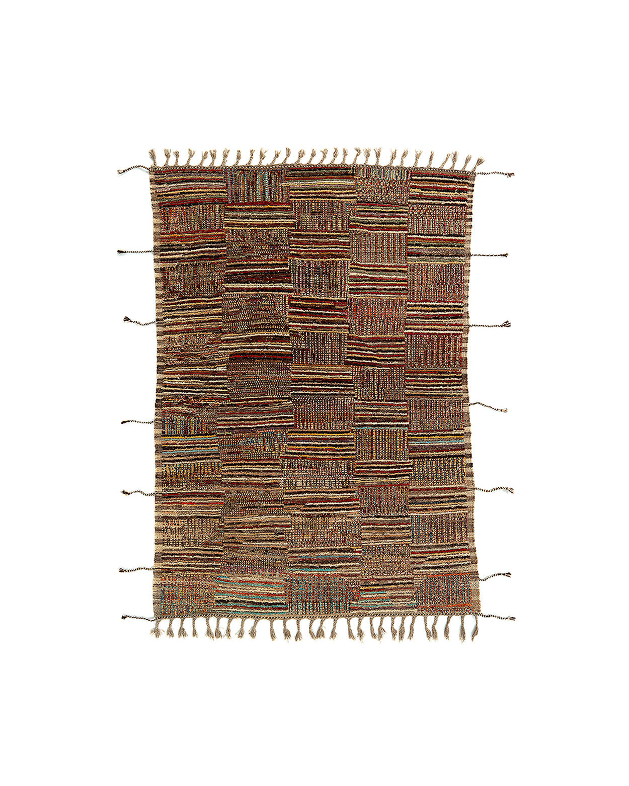 Afghan 0294 - tappeto in lana tessuto a mano, multicolore, 290 x 209