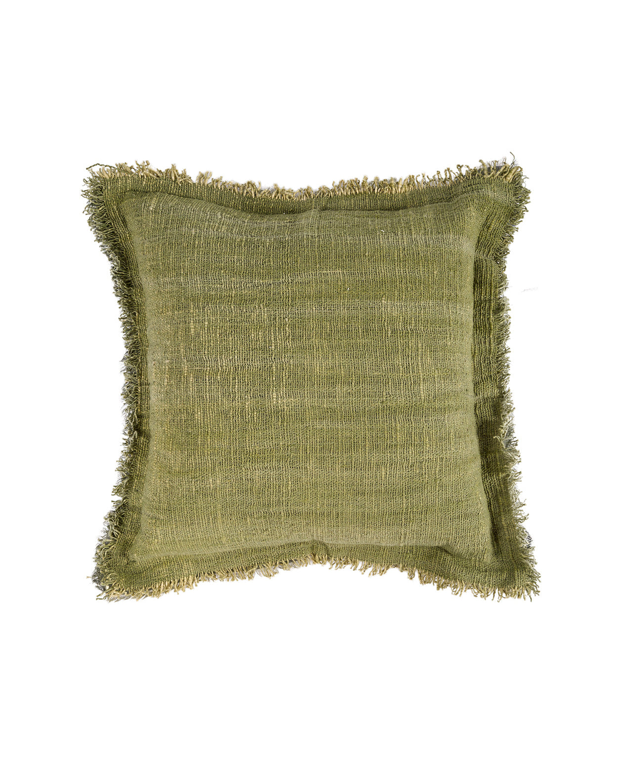 Jungle Fringe - Fodera per cuscino in cotone verde, 50 x 50 cm