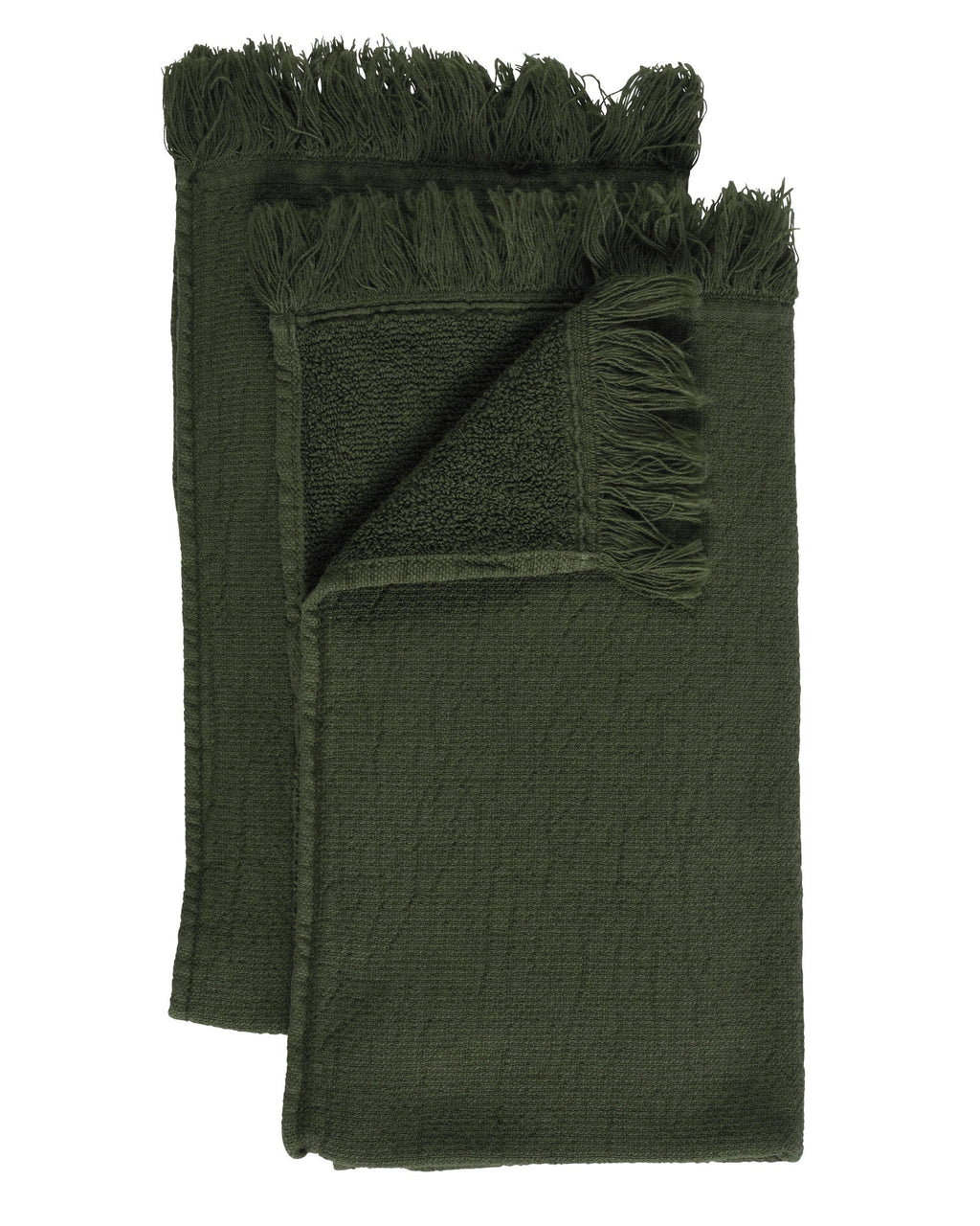 Luna - Set 2 asciugamani ospite in cotone bio, verde 30 X 50