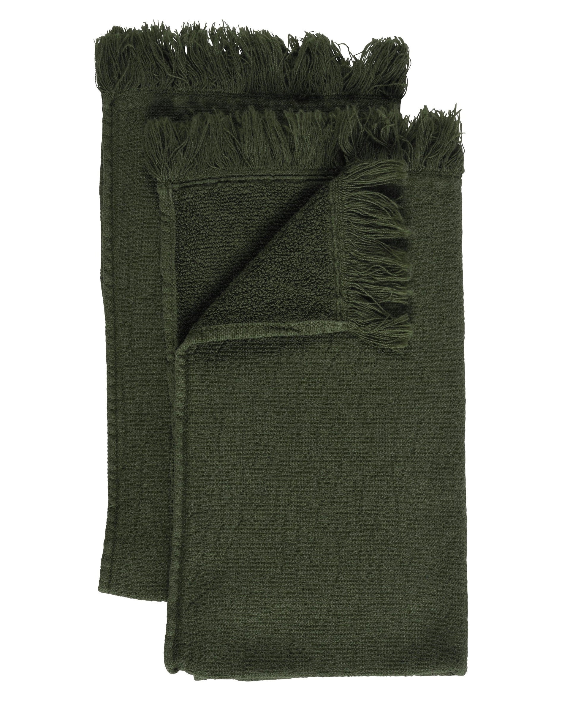 Luna - Set 2 asciugamani ospite in cotone bio, verde 30 X 50