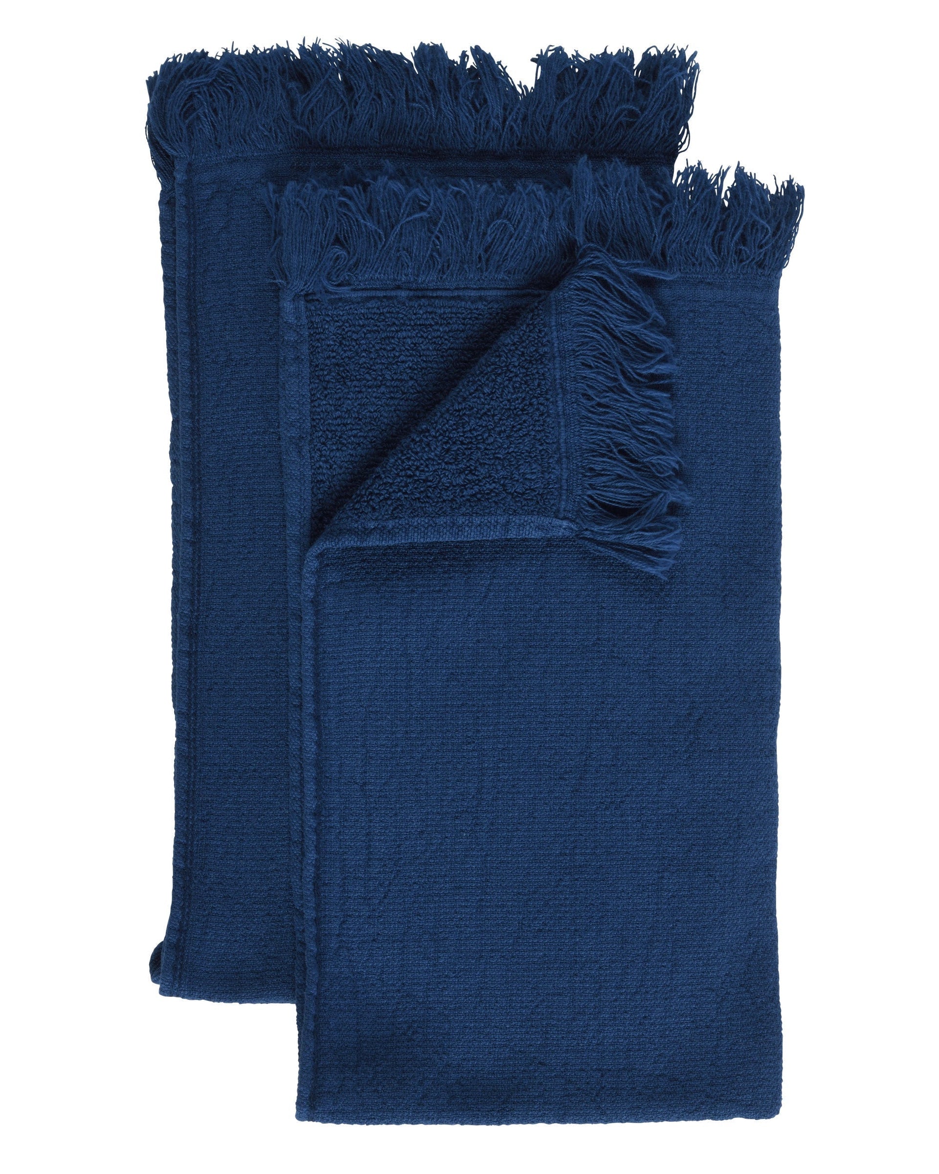 Luna - Set 2 asciugamani ospiti in cotone bio, blu 30 X 50