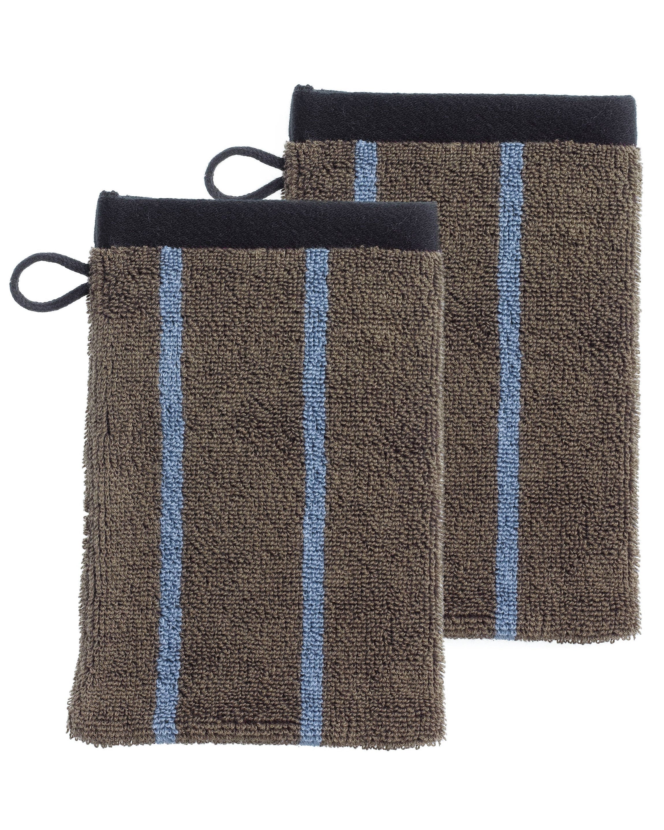 Charly Potatoes - Set da 2 guanti da bagno in cotone bio, 15 X 21