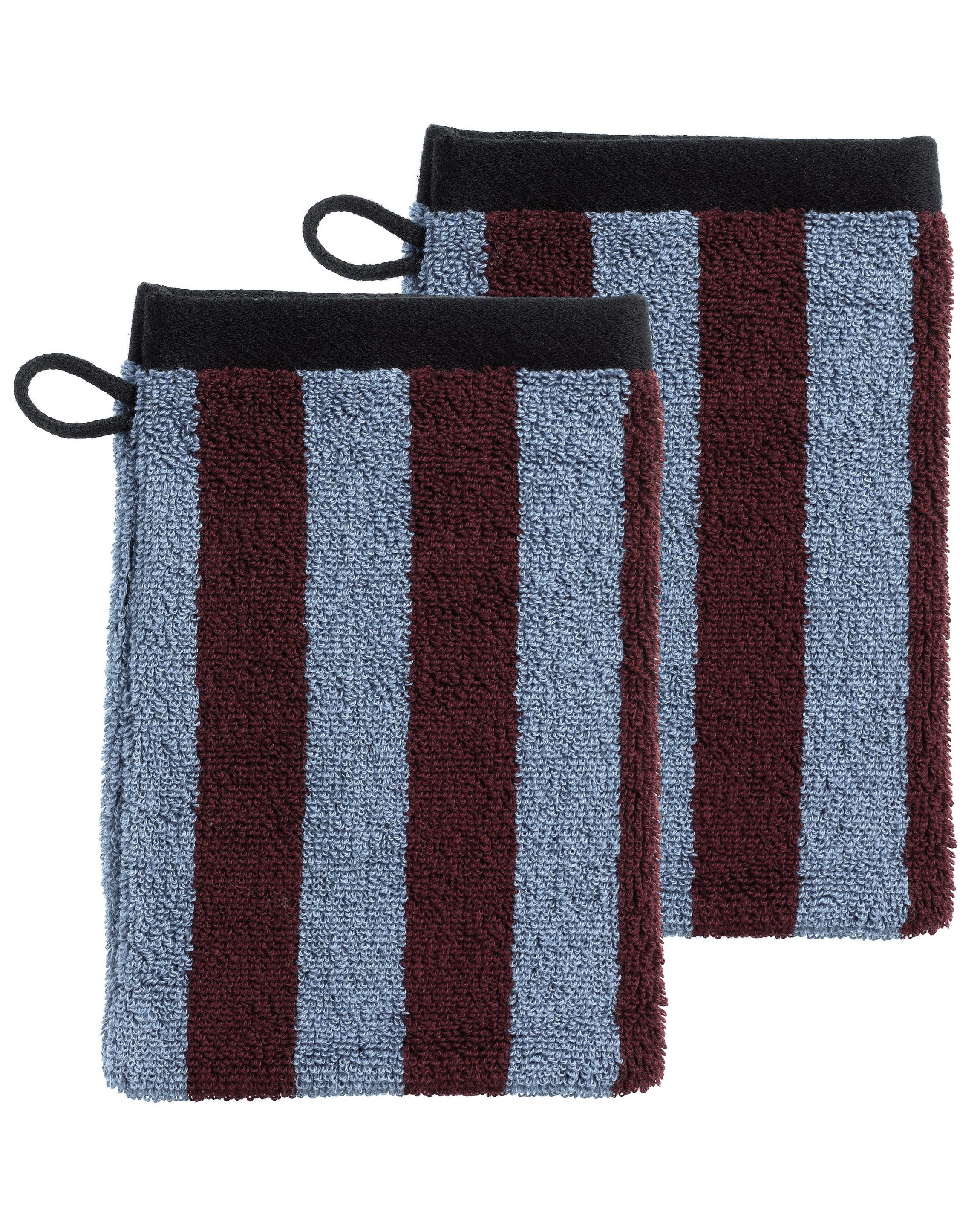 Charly Myrtille - Set da 2 guanti da bagno in cotone bio,  15 X 21