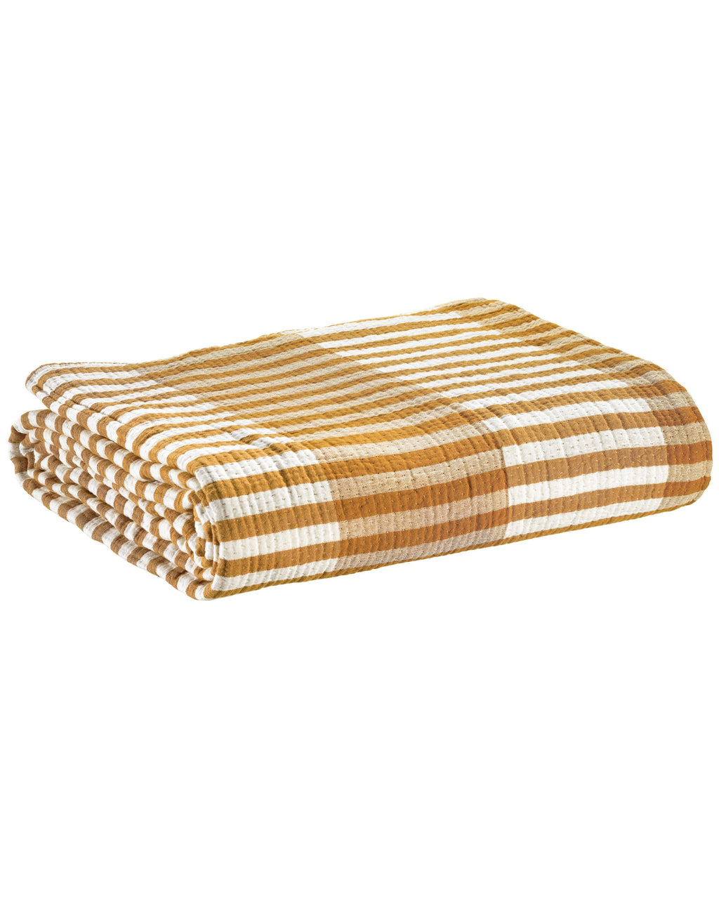 Calista - Copriletto in cotone, giallo zafferano 260 X 260