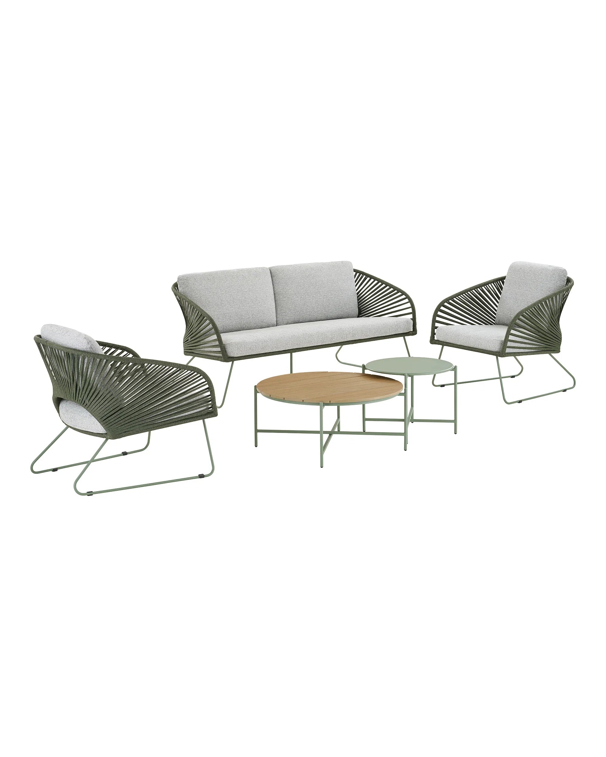Novella - set da giardino verde e grigio