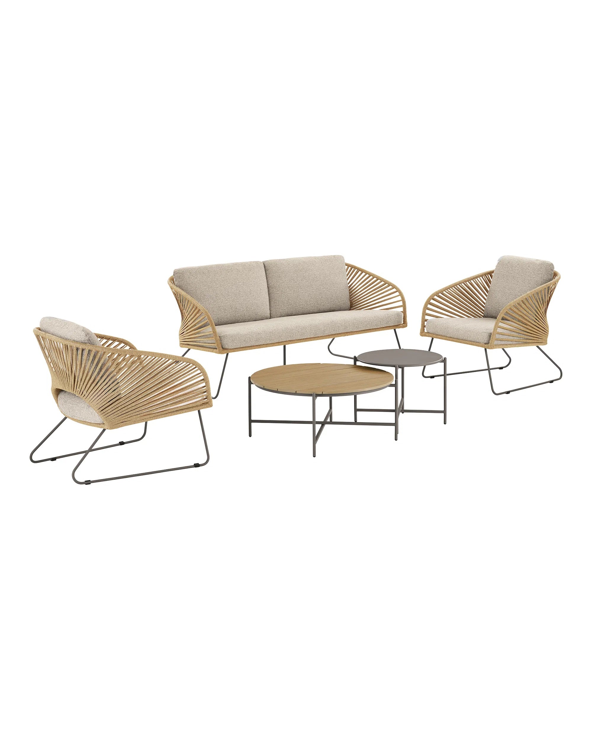 Novella - set da giardino beige e sabbia