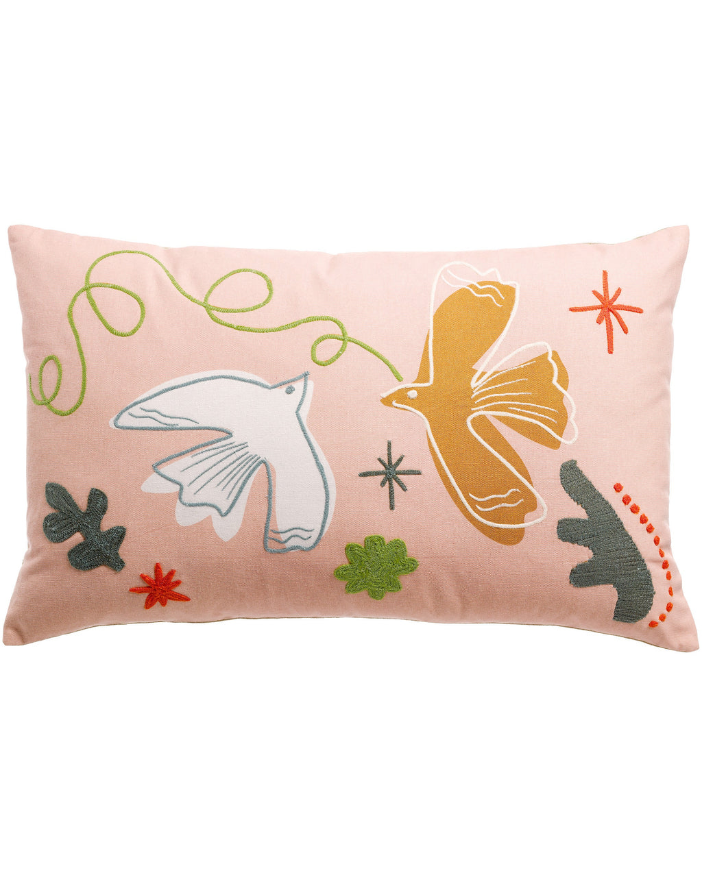 Anka - Cuscino ricamato, Bois de rose 40 X 65