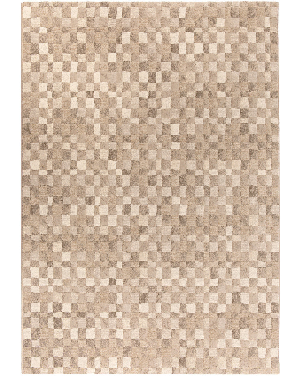 Azul - Tappeto moderno a riquadri, beige, 160 X 230