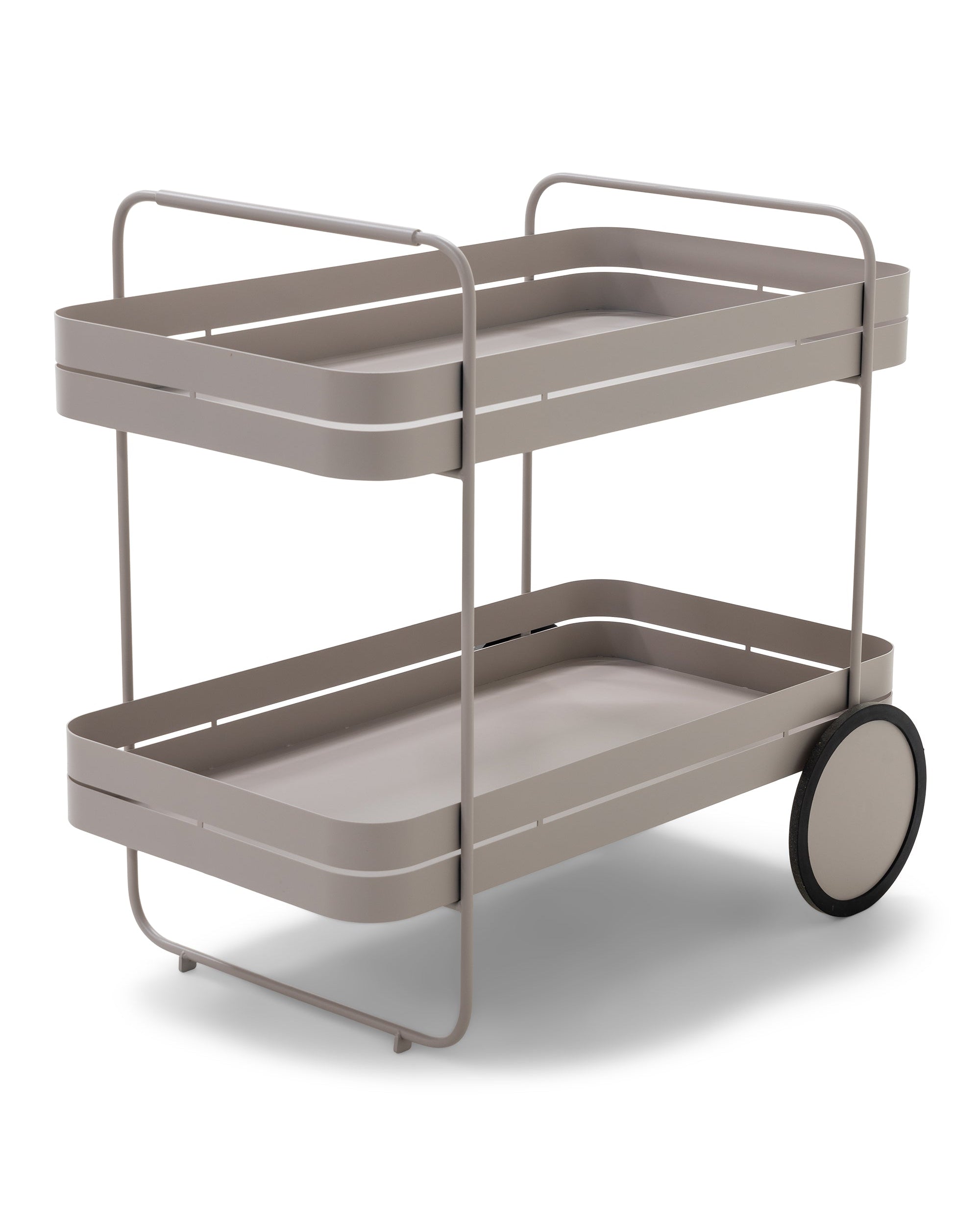 Gin e trolley - carrello bar in metallo grigio tortora