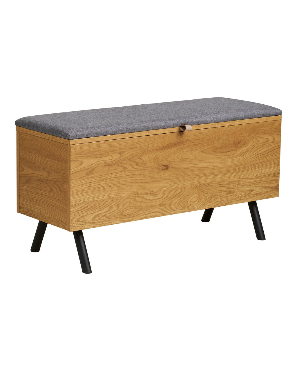 Barco - Panca con contenitore, effetto rovere 92x33x48 cm