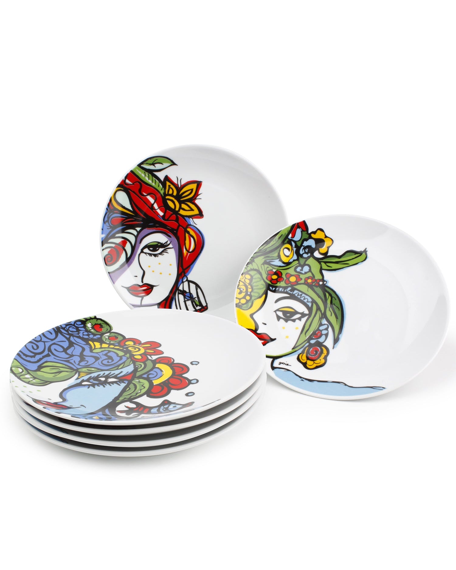 Josien Broeren - set da 6 piatti,  20,5 cm