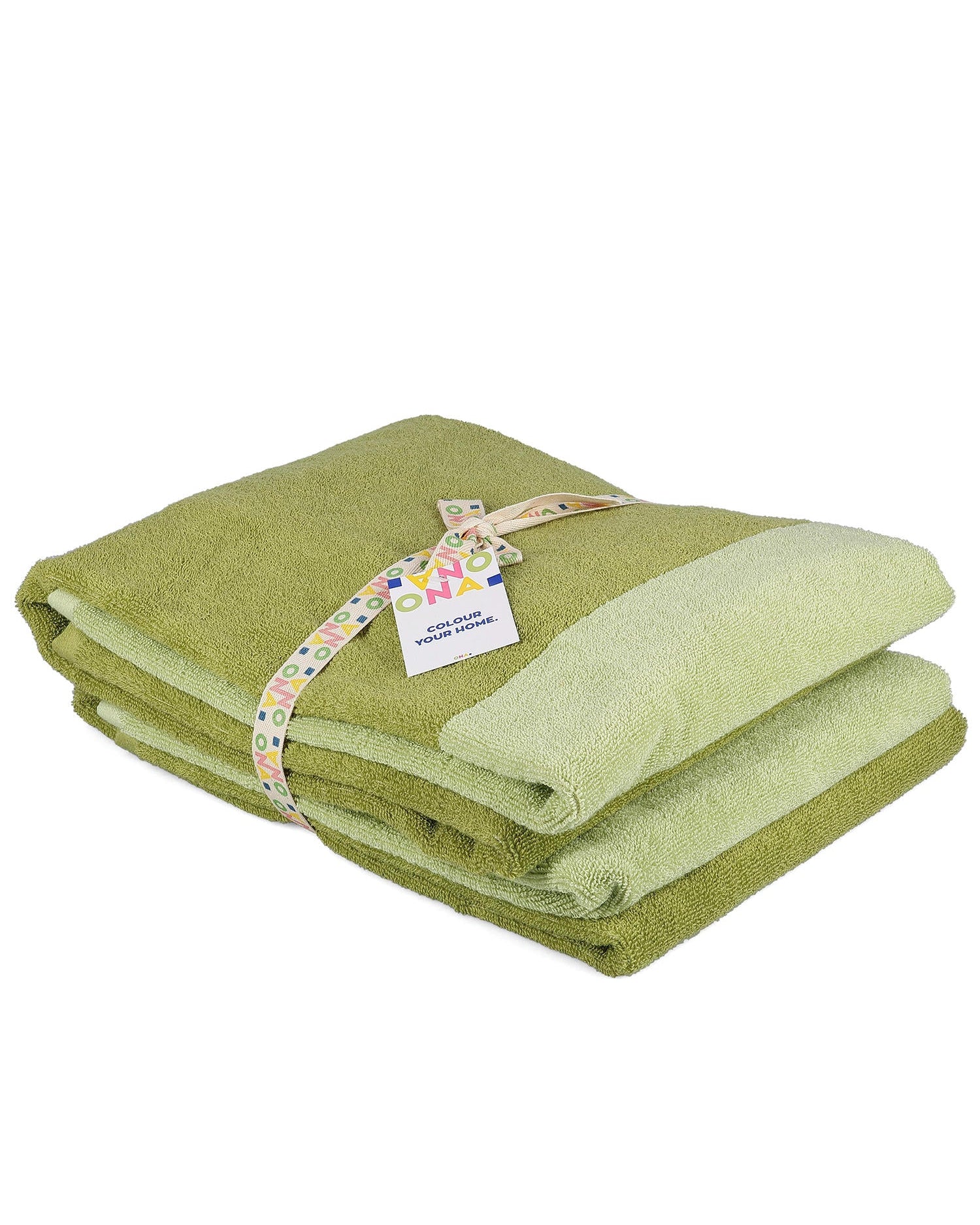 Pixie - Set 2 asciugamani doccia 70x140 cm verde pistacchio