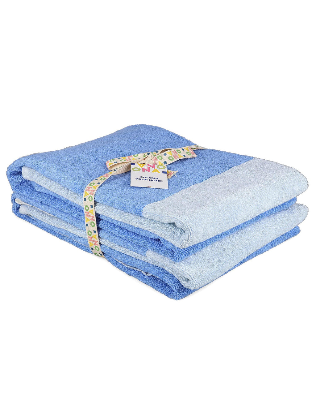 Pixie - Set 2 asciugamani doccia 70x140 cm blu oceano