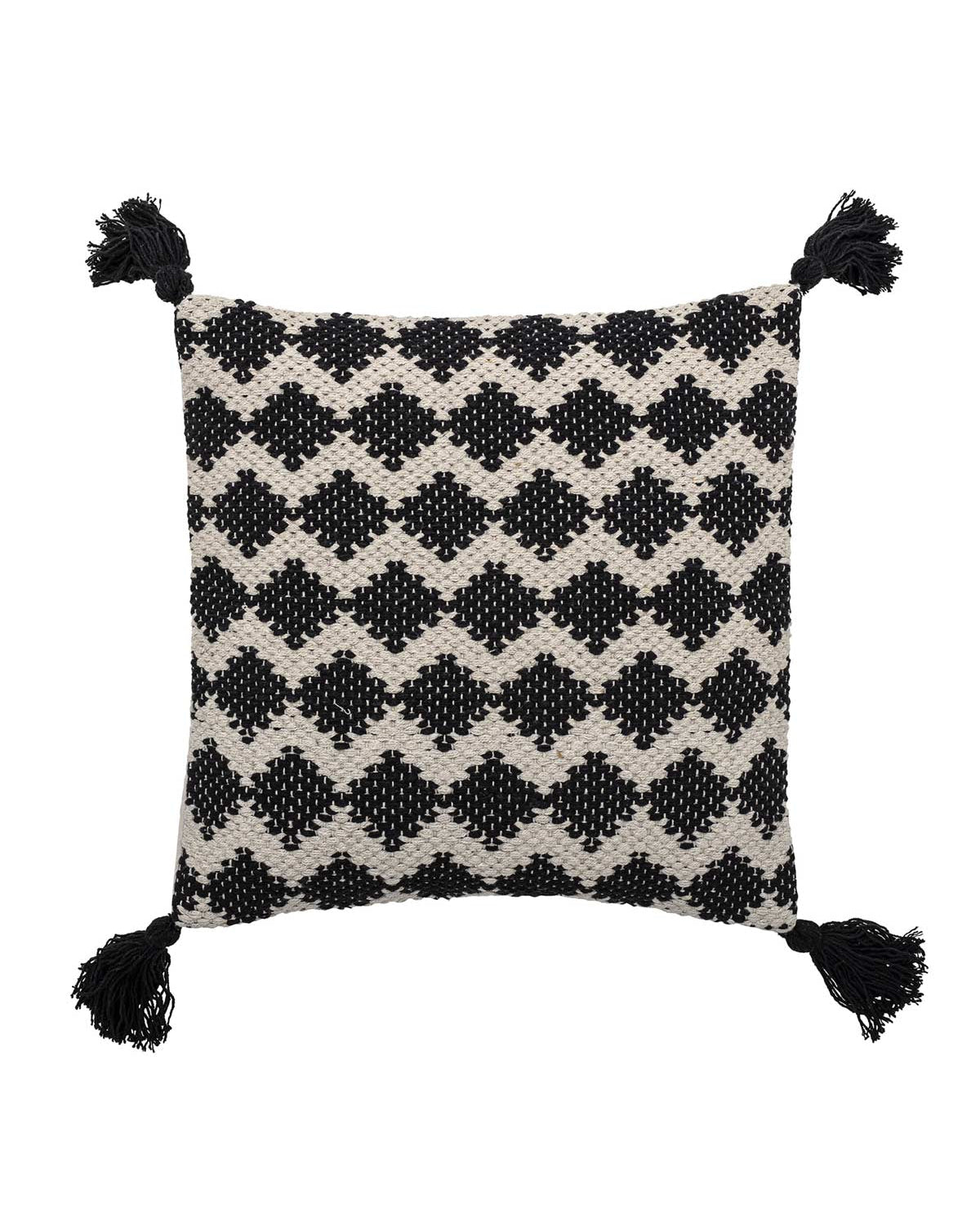 Gustaf - Cuscino quadrato bianco e nero