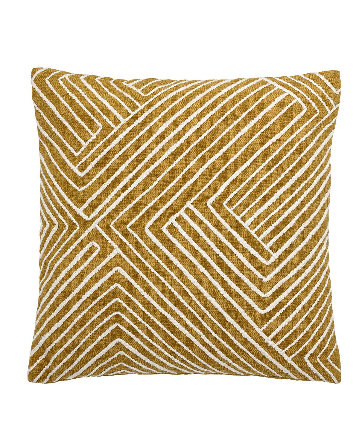 Nordic - Cuscino giallo ricamato