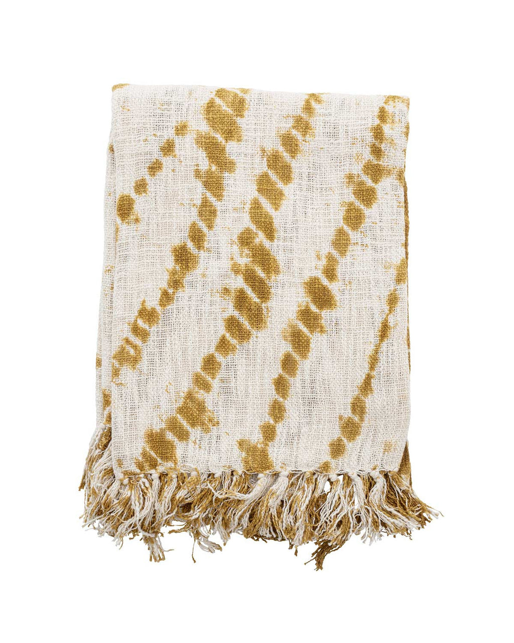 Plaid fantasia batik gialla in cotone