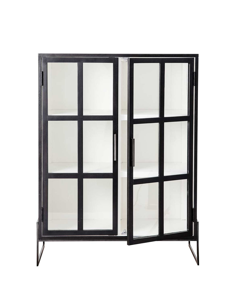 Opal - vetrinetta moderna in legno di rovere nero