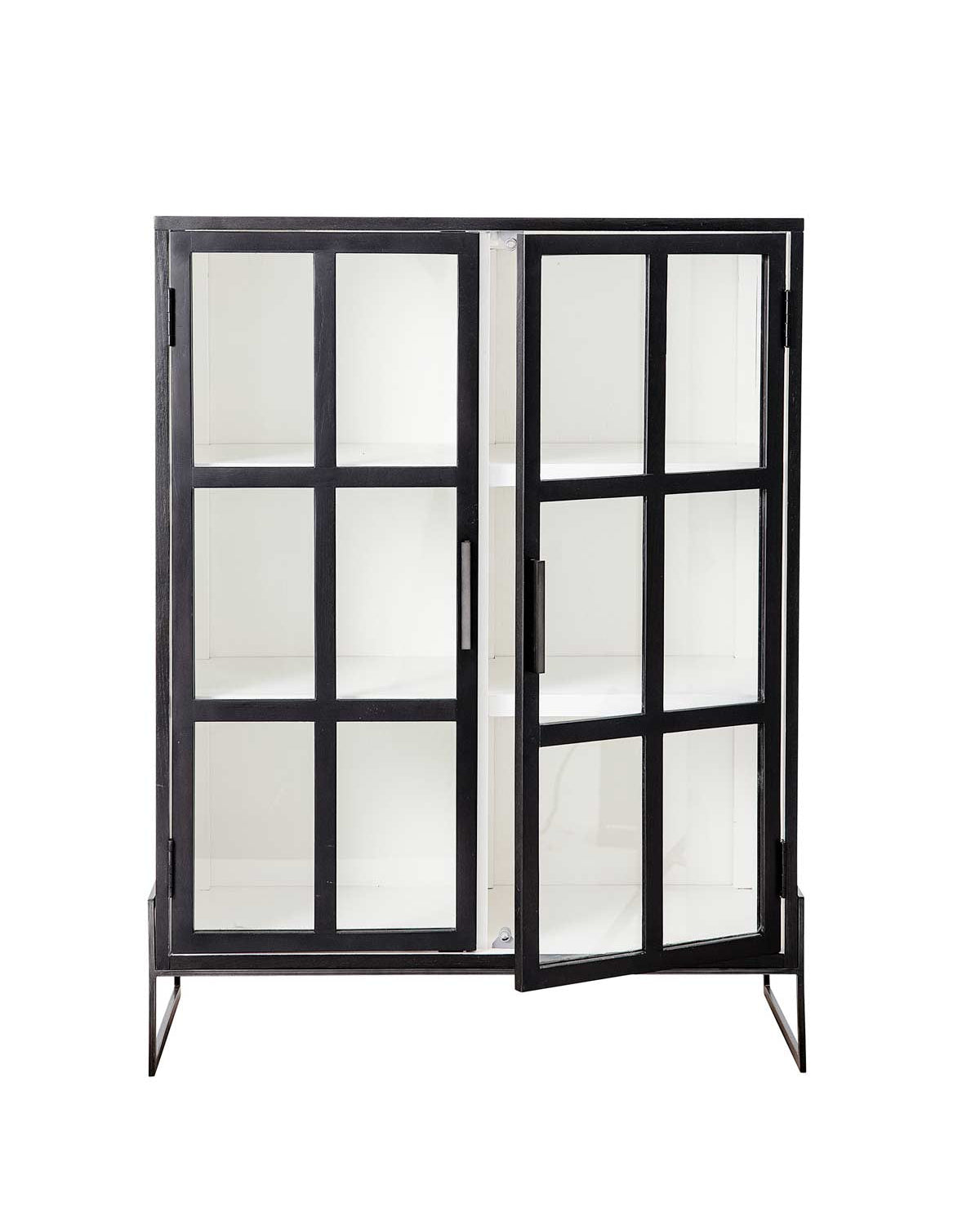 Opal - vetrinetta moderna in legno di rovere nero