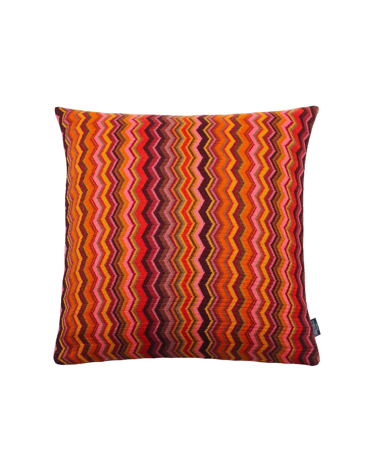 Firenze - Cuscino in lana multicolore, toni aranciati