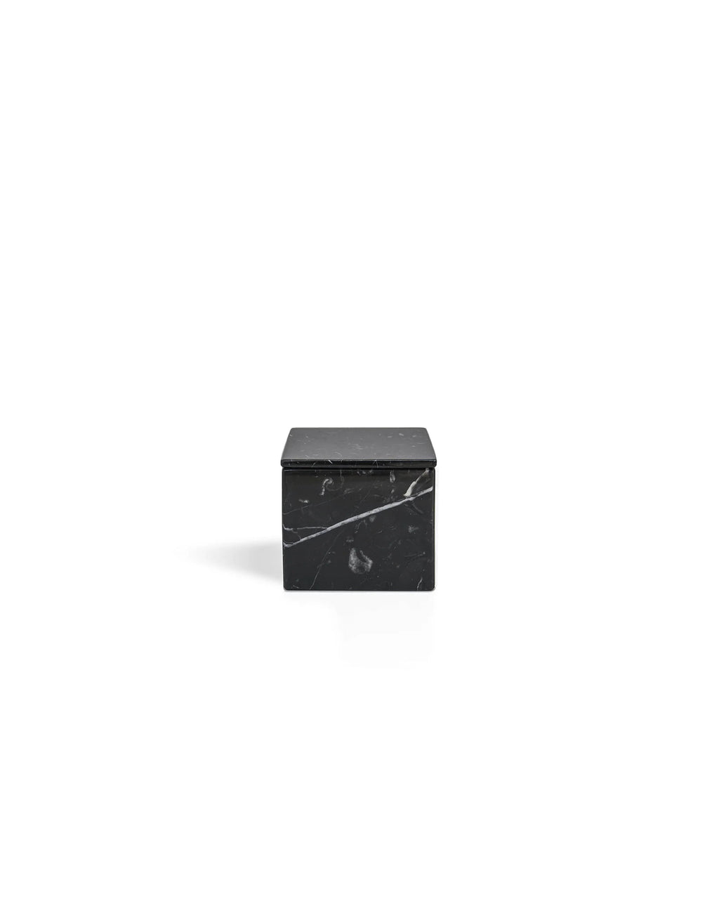 Squared - Contenitore con coperchio in marmo nero