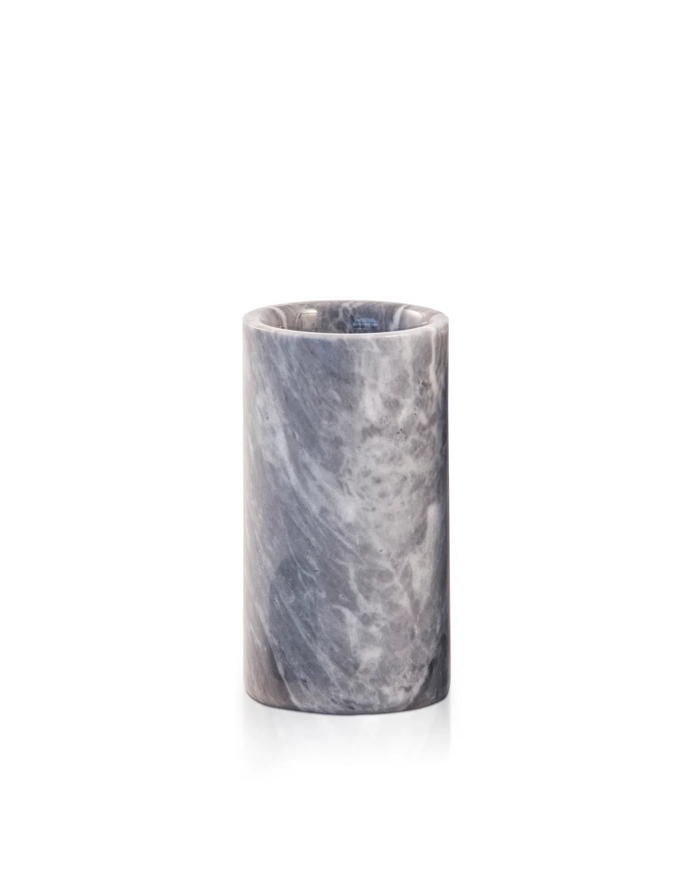 Rounded - Bicchiere porta spazzolini in marmo grigio