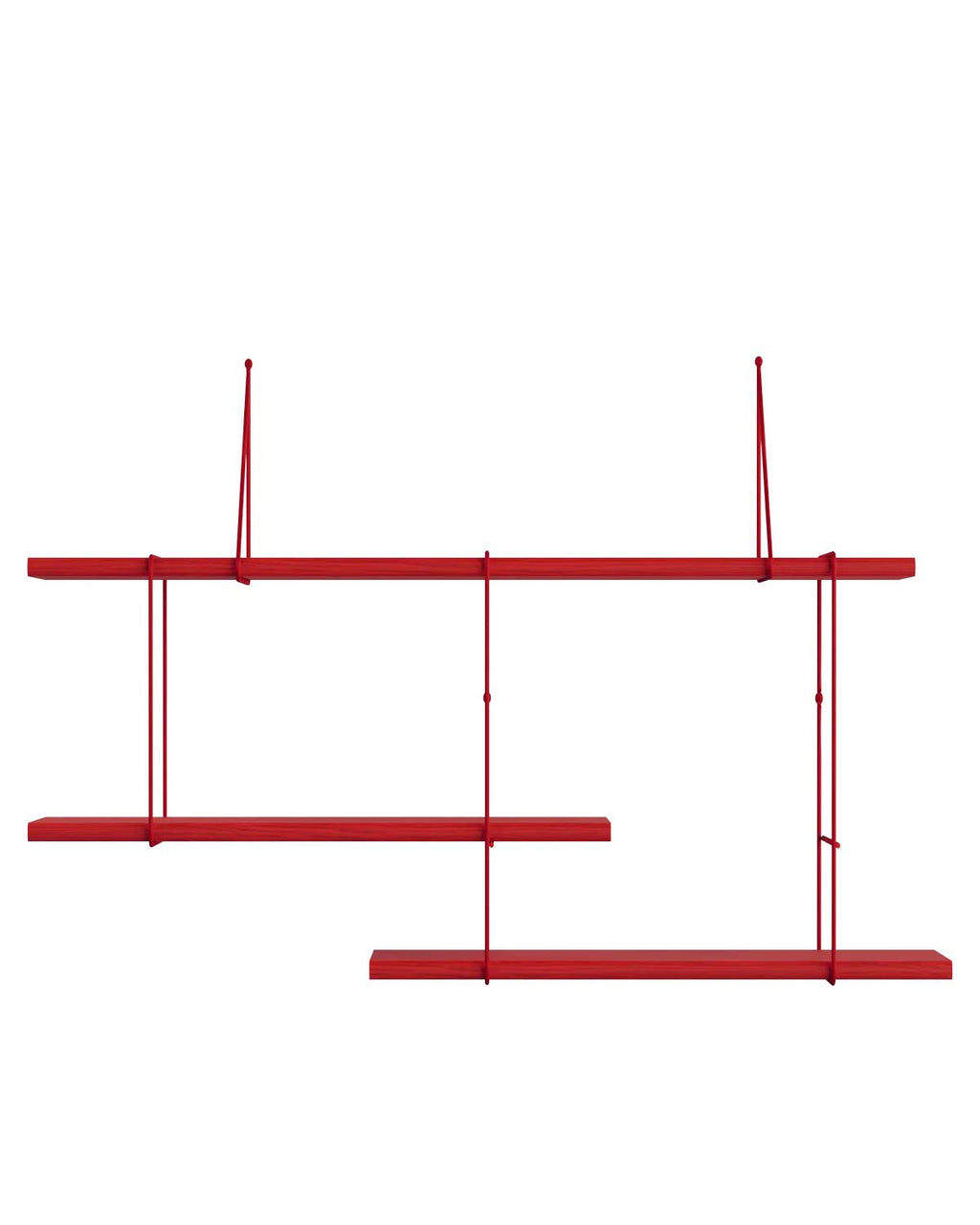 Shrink Lobster - libreria rossa in faggio e metallo