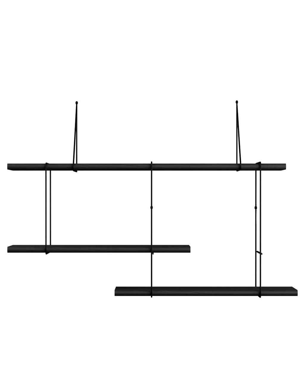 Shrink Black - libreria nera in faggio e metallo