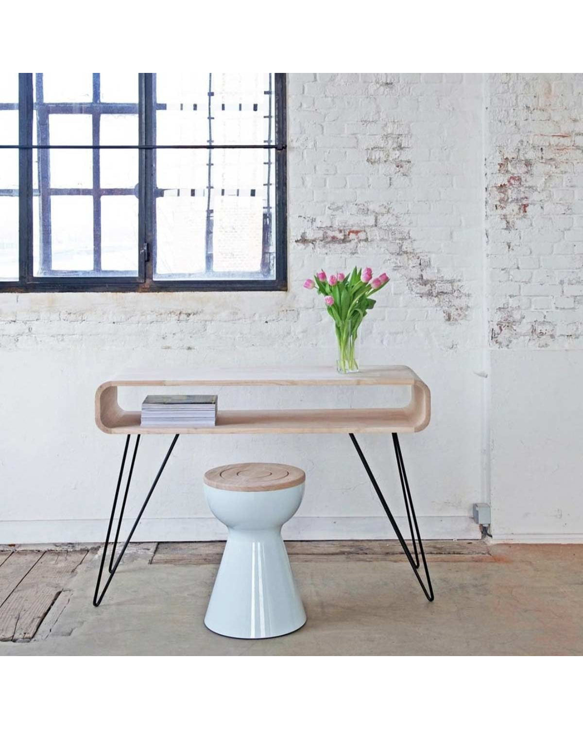 Metro - scrivania consolle legno naturale chiaro