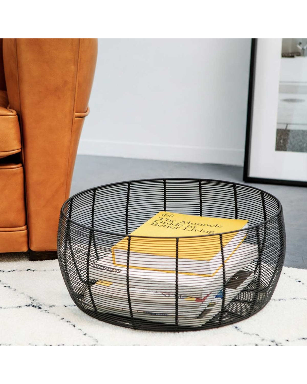 Dora - Cesta in metallo nero