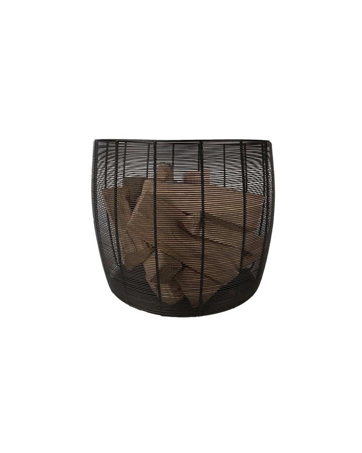 Dora - Cesta alta in metallo nero