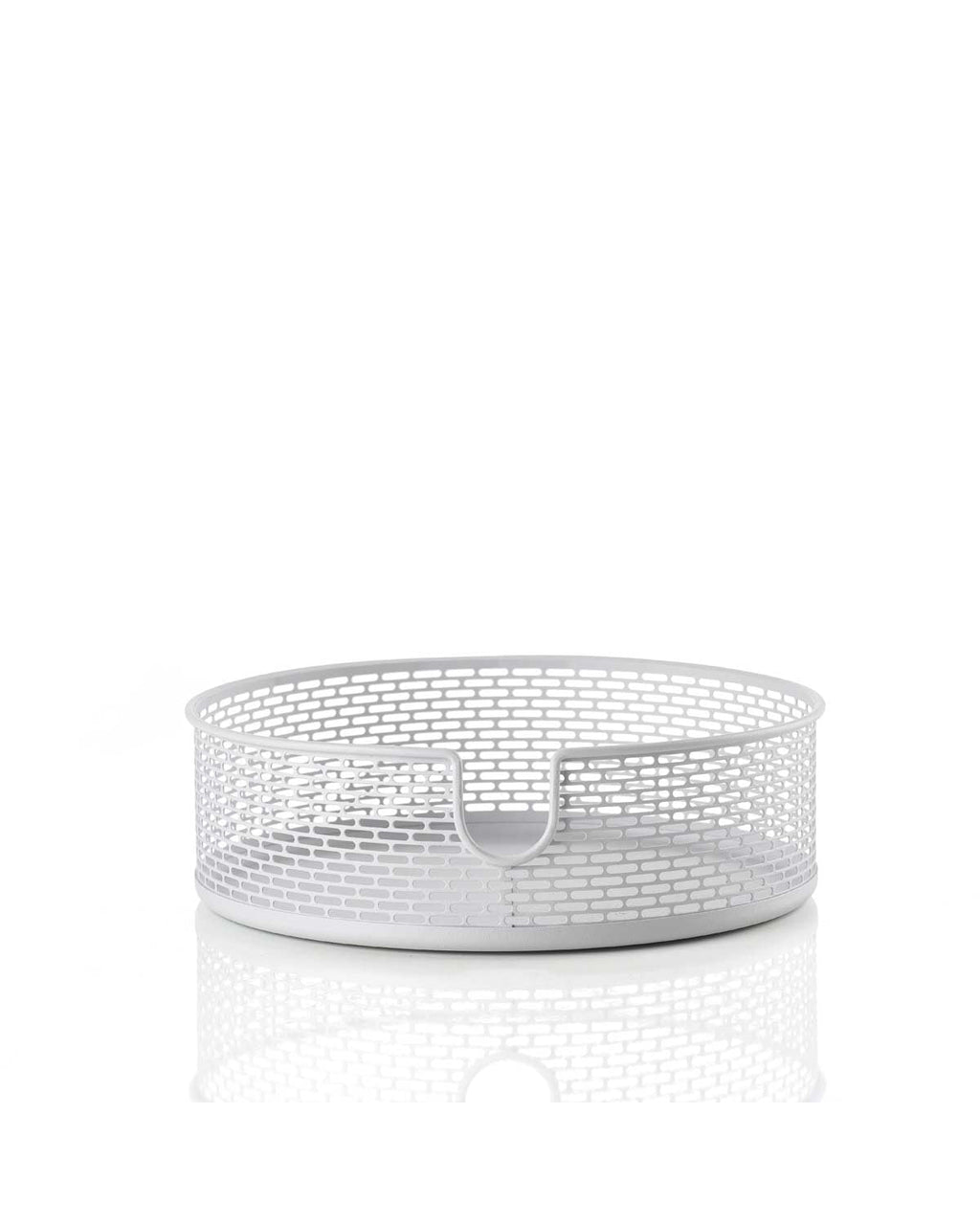 Neu - cestino portaoggetti in metallo bianco