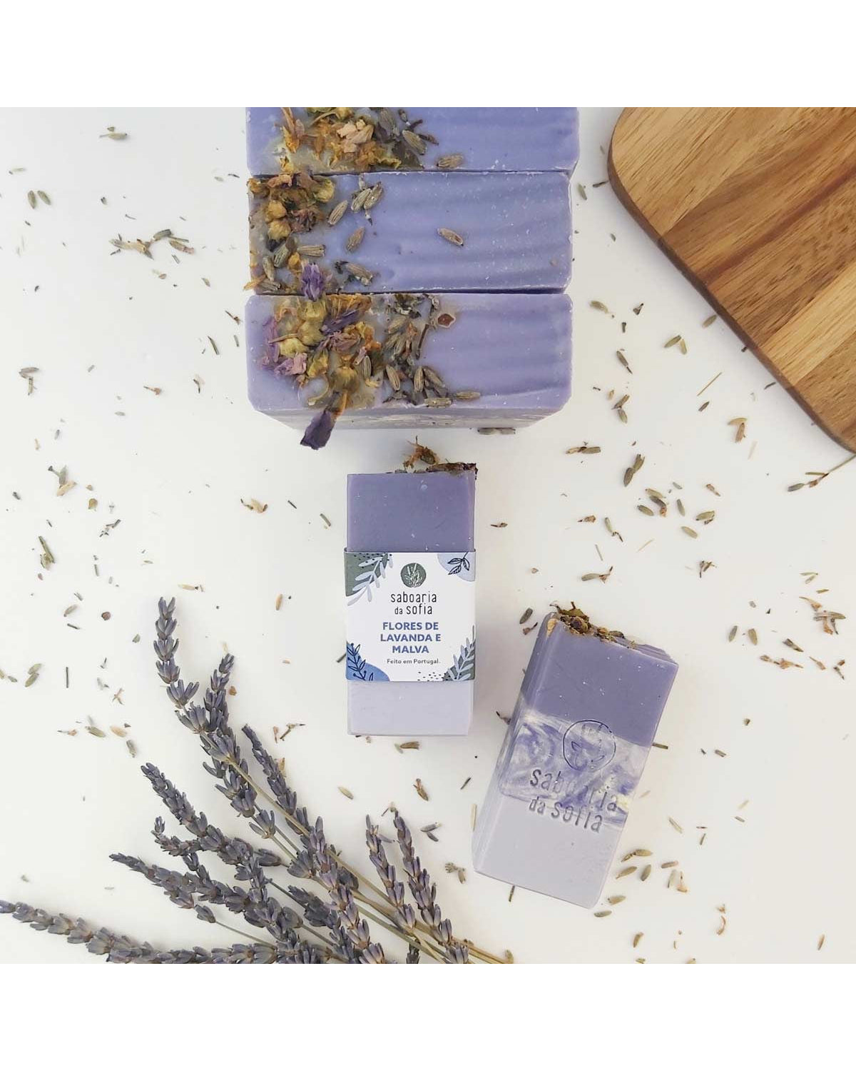 Saponetta artigianale lavanda e malva, 60 gr