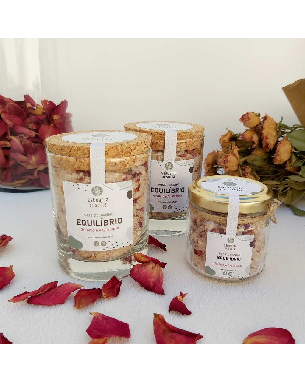 Sali da bagno geranio e argilla rosa