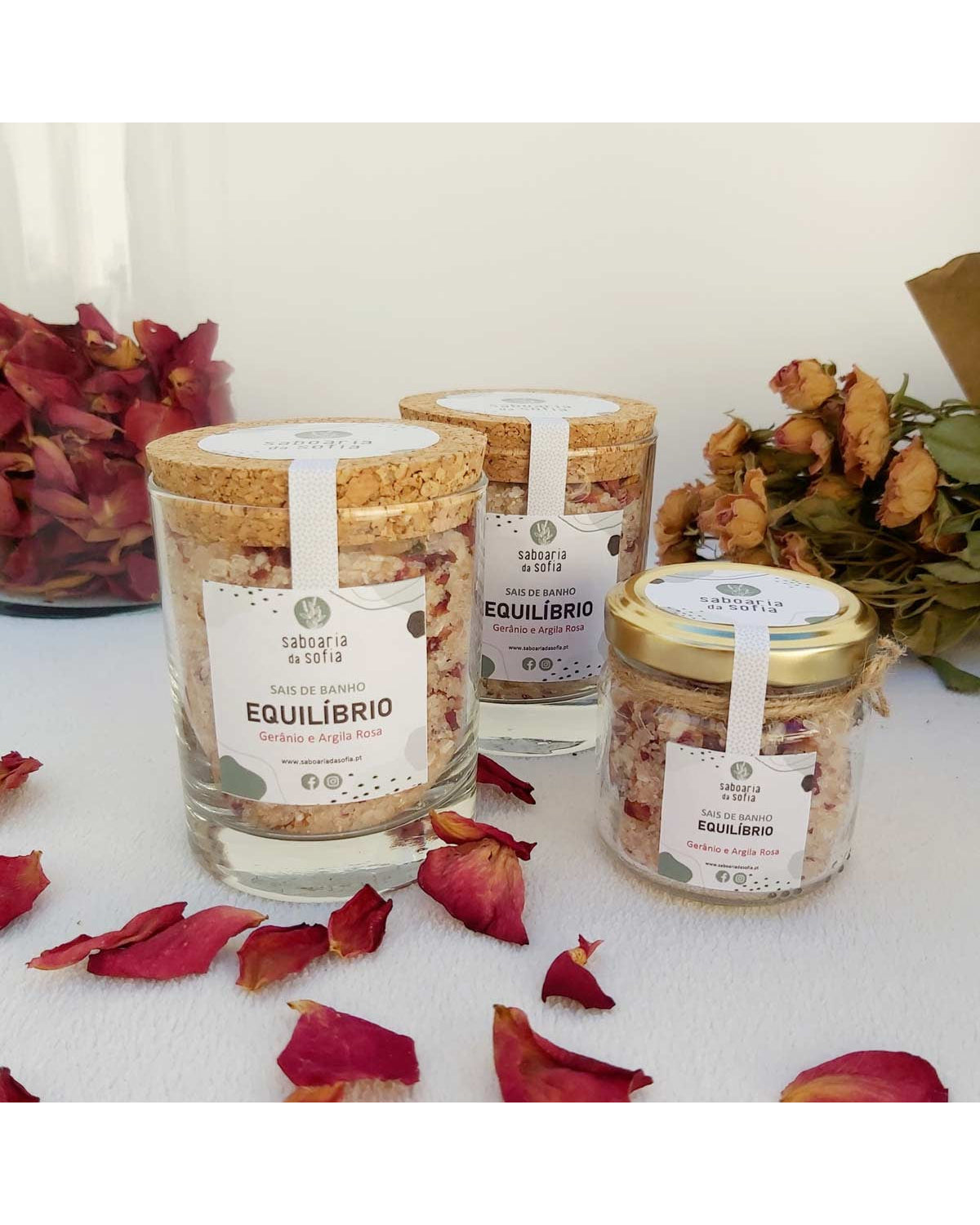 Sali da bagno geranio e argilla rosa