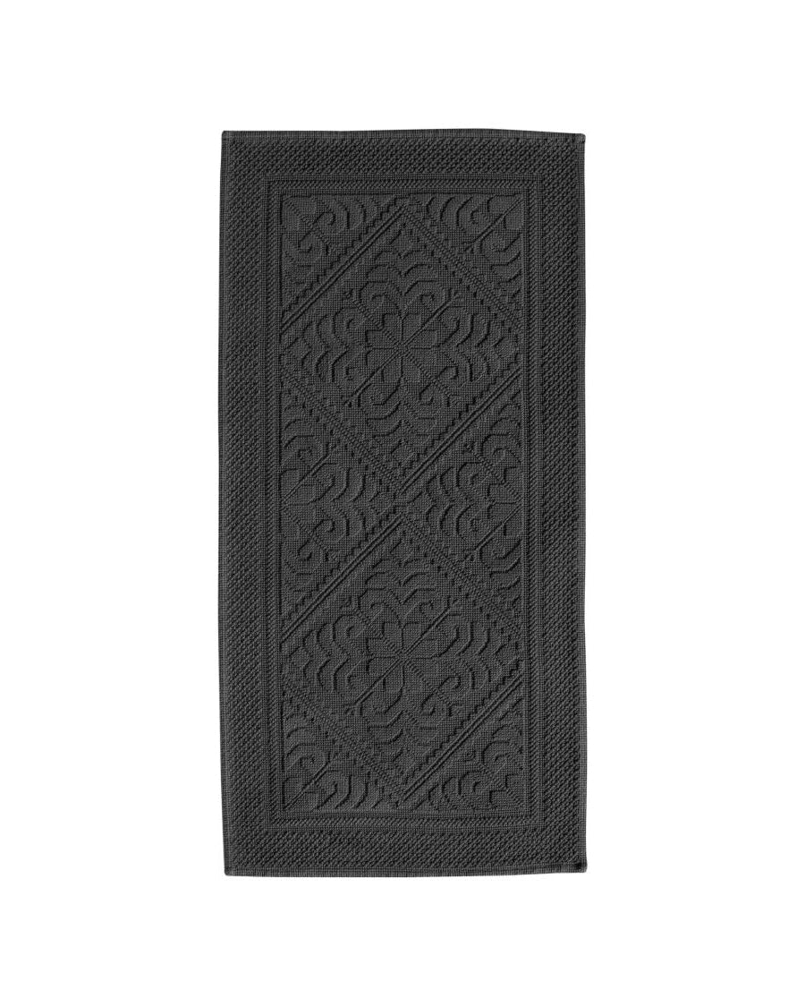 Enzo - Tappeto da bagno grigio scuro, 70 X 140