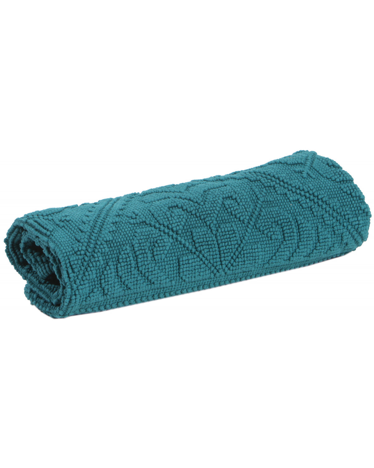 Enzo - Tappeto da bagno blu pavone 54 X 110