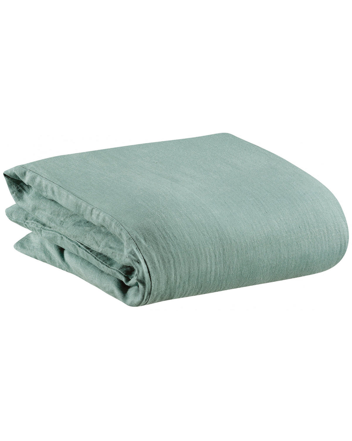 Zeff - Copripiumino matrimoniale in lino verde grigio, 240 X 220