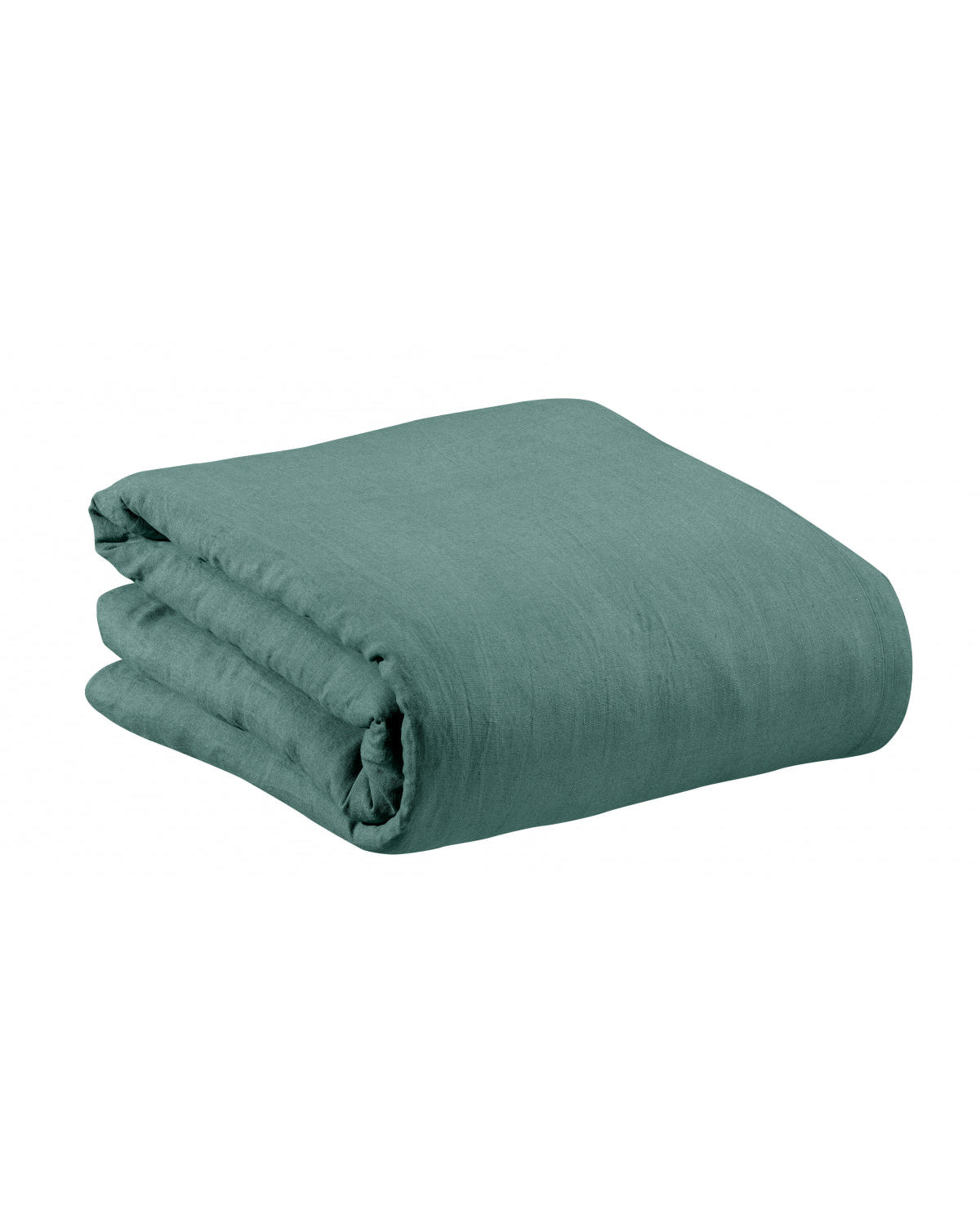 Zeff - Copripiumino in puro lino  stonewashed verde prussia, 240 X 220