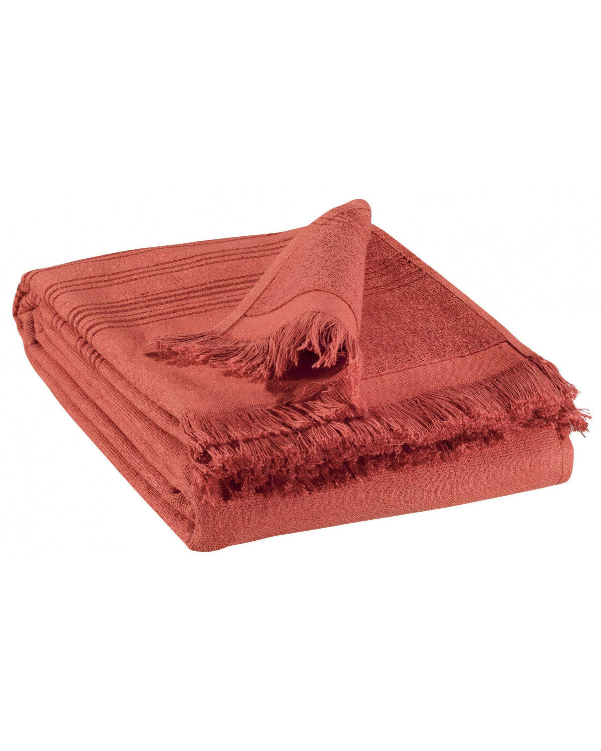 Cancun - Asciugamano Hammam rosso mattone 90 X 180