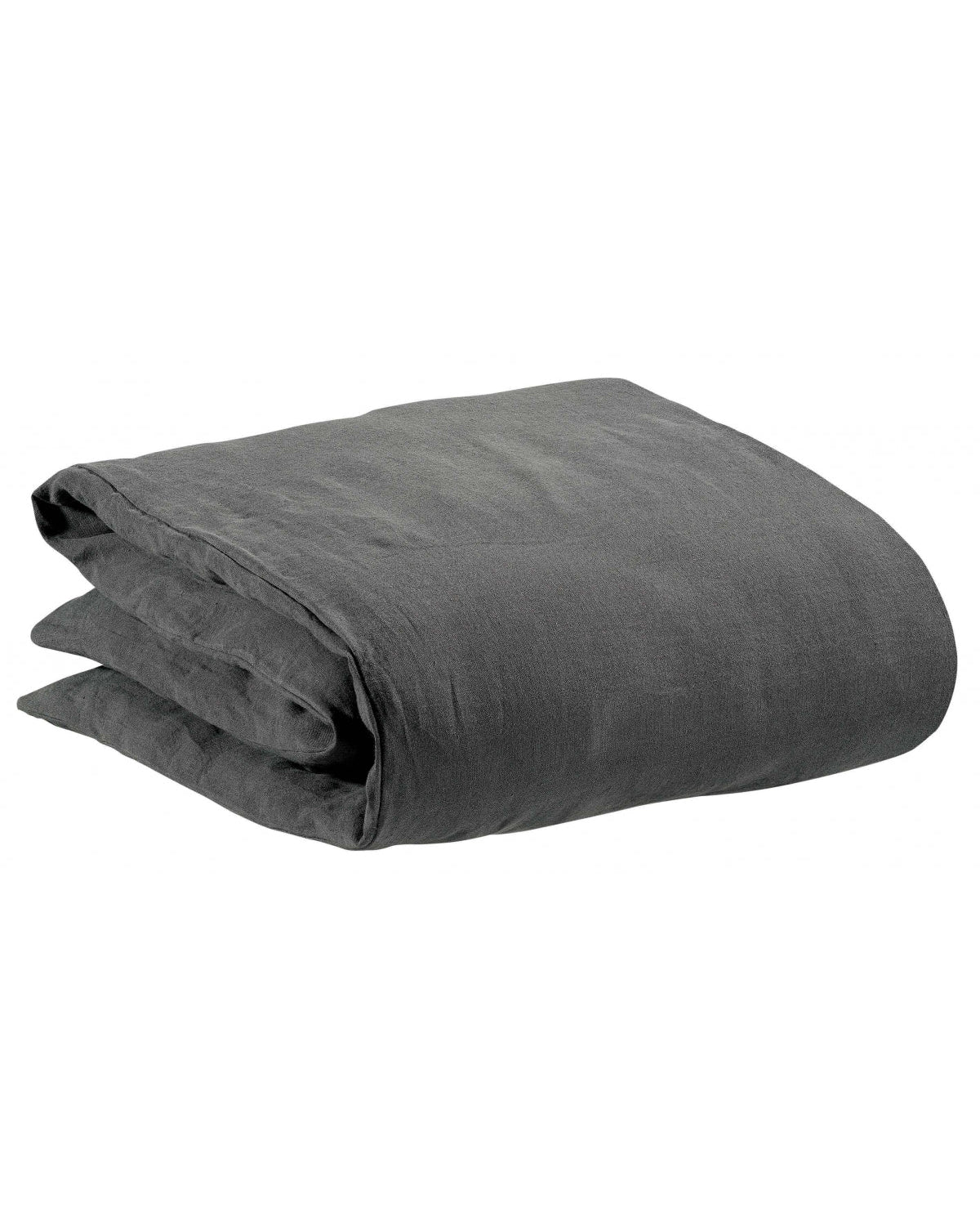 Zeff - Copripiumino in puro lino stonewashed grigio scuro, 240 X 220