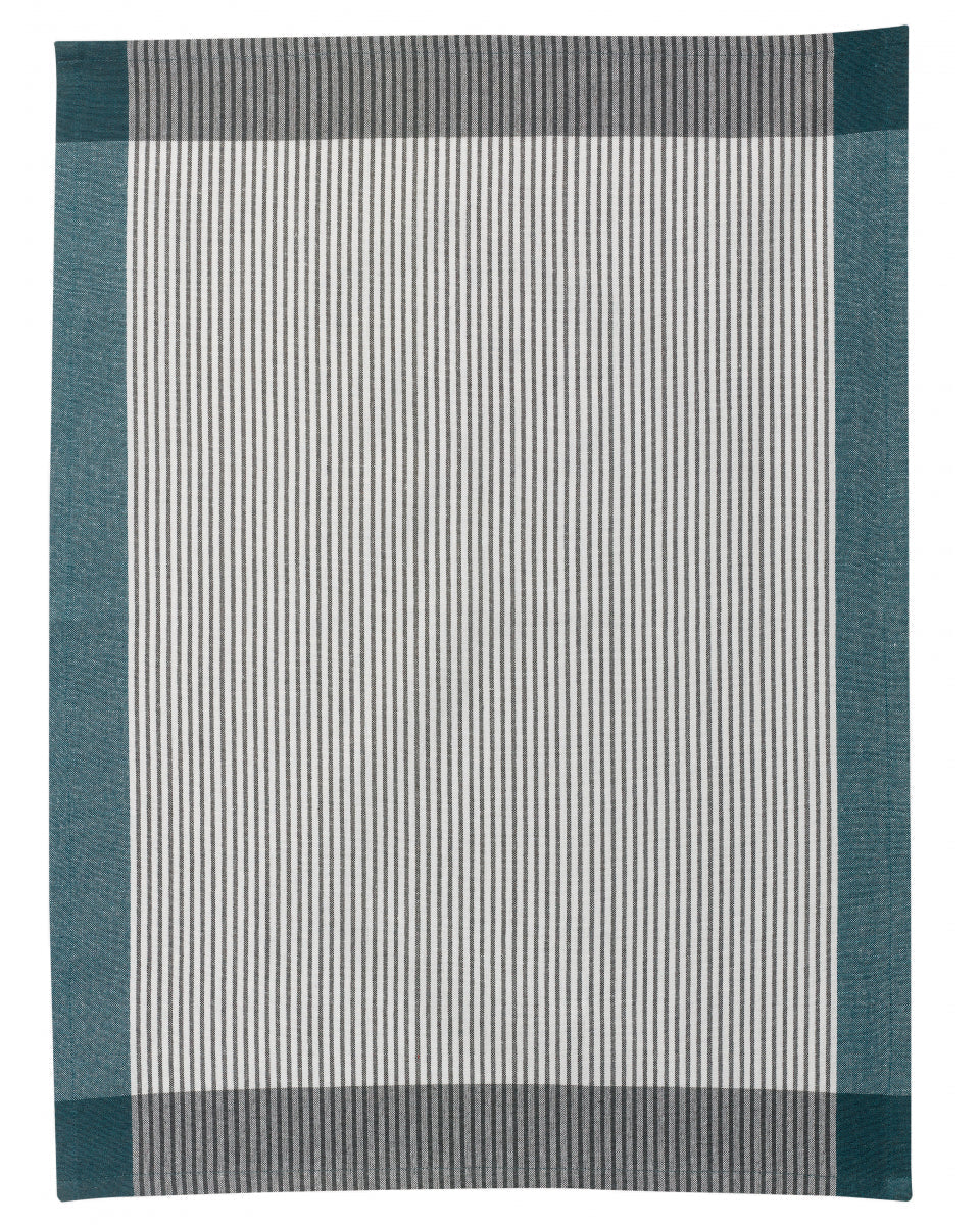 Dinis - Asciugamano da cucina grigio e blu pavone 50 X 70