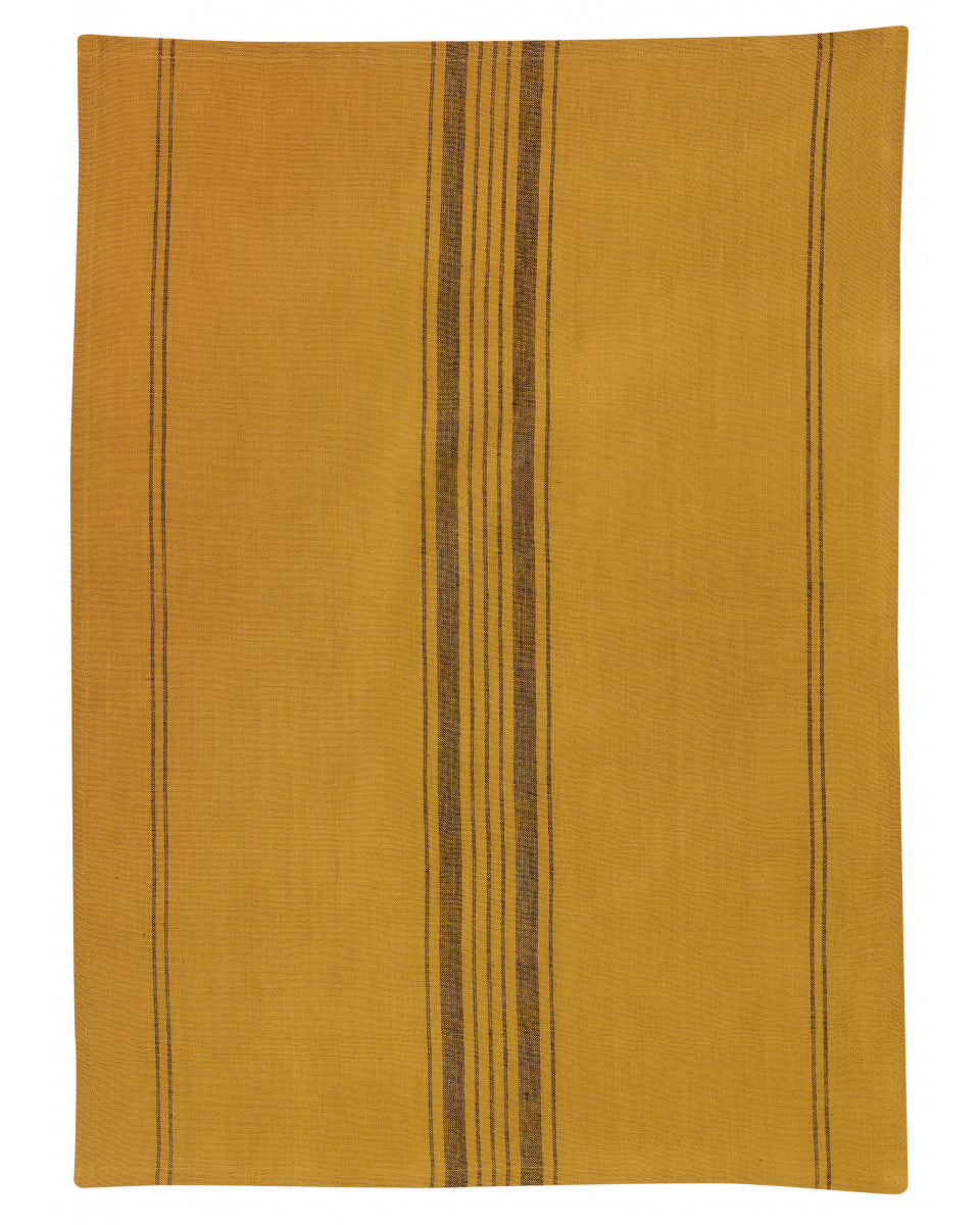 Kilia - Canovaccio da cucina a righe bronzo, 50 X 70