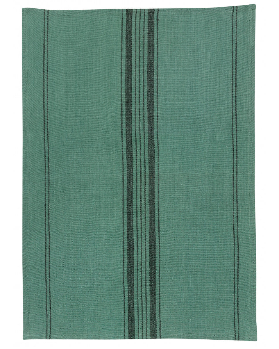 Kilia - Canovaccio da cucina a righe verde, 50 X 70