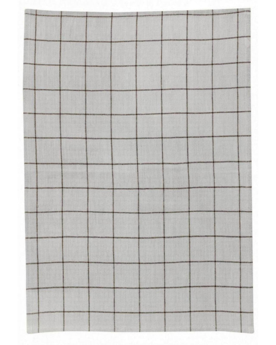 Kilia - Canovaccio da cucina a quadretti ecru, 50 X 70