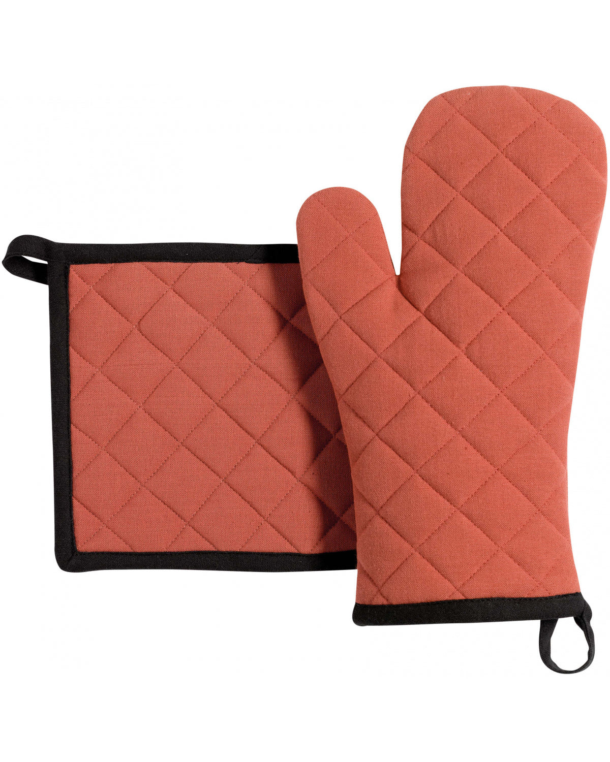 Grace - Set guanto da forno e presina, rosso 18 X 32